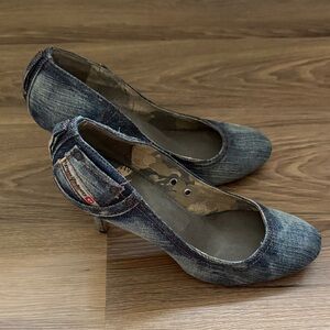 Stylish Denim Heels